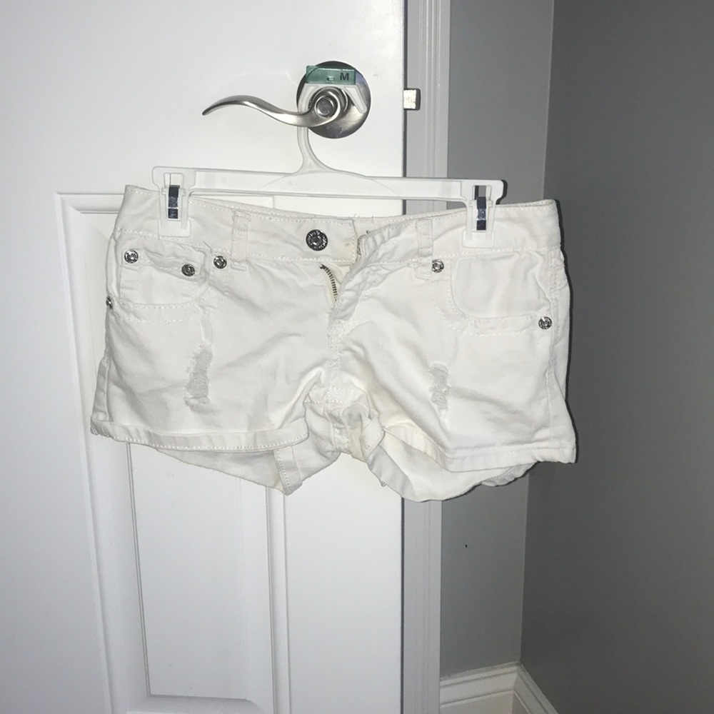 White shorts.